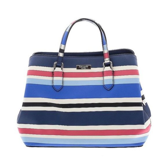 Kate Spade Blue and Pink Striped Shoulder Bag - Picture 1 of 8